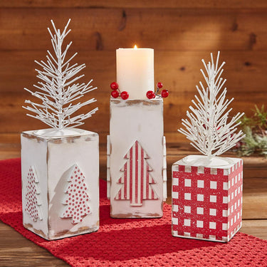 Tree Pillar Holders - Set of 3 - Park Designs - The Fox Decor
